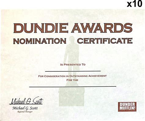 Dundie Award Printable